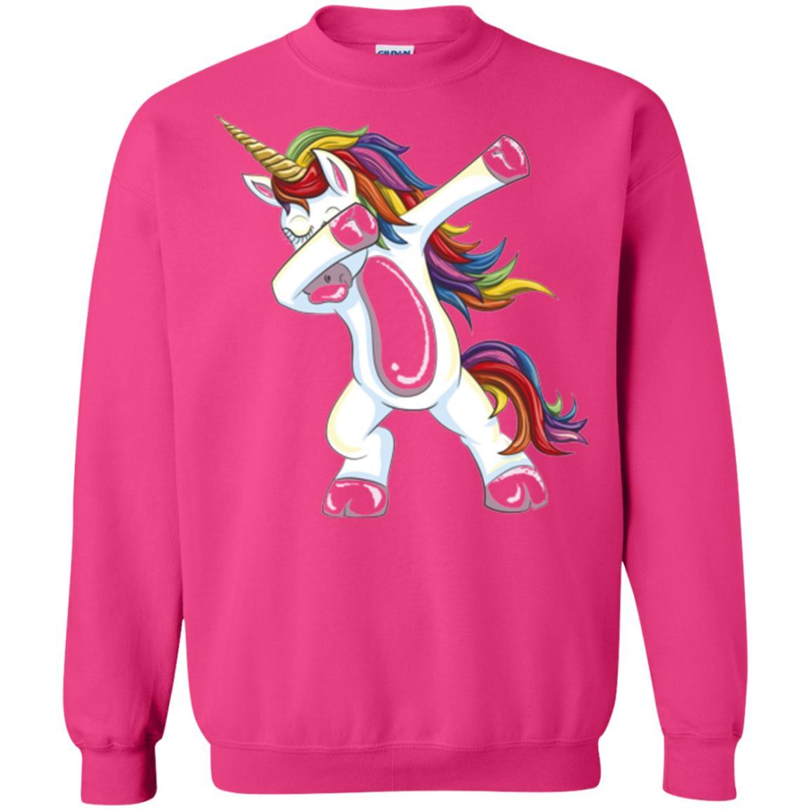 Funny Unicorn T-shirt Dabbing Unicorn T-shirt Heliconia
