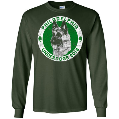 Dog Lover T-shirt Philadelphia Underdogs 2018 Distressed Forest Green