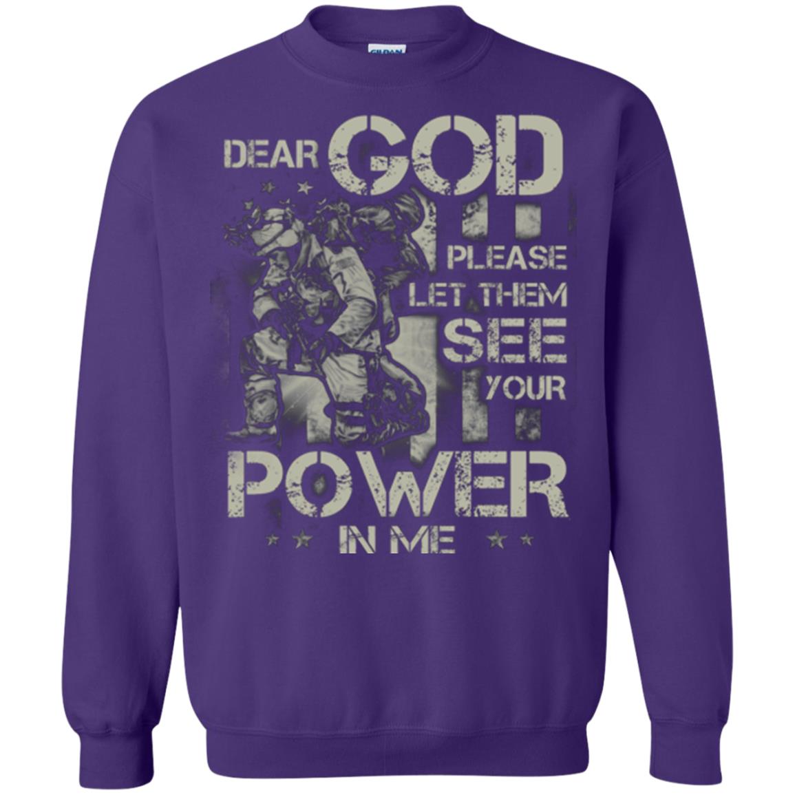 Dear God Please Let Them See Yuor Future In Me Military Shirt Purple