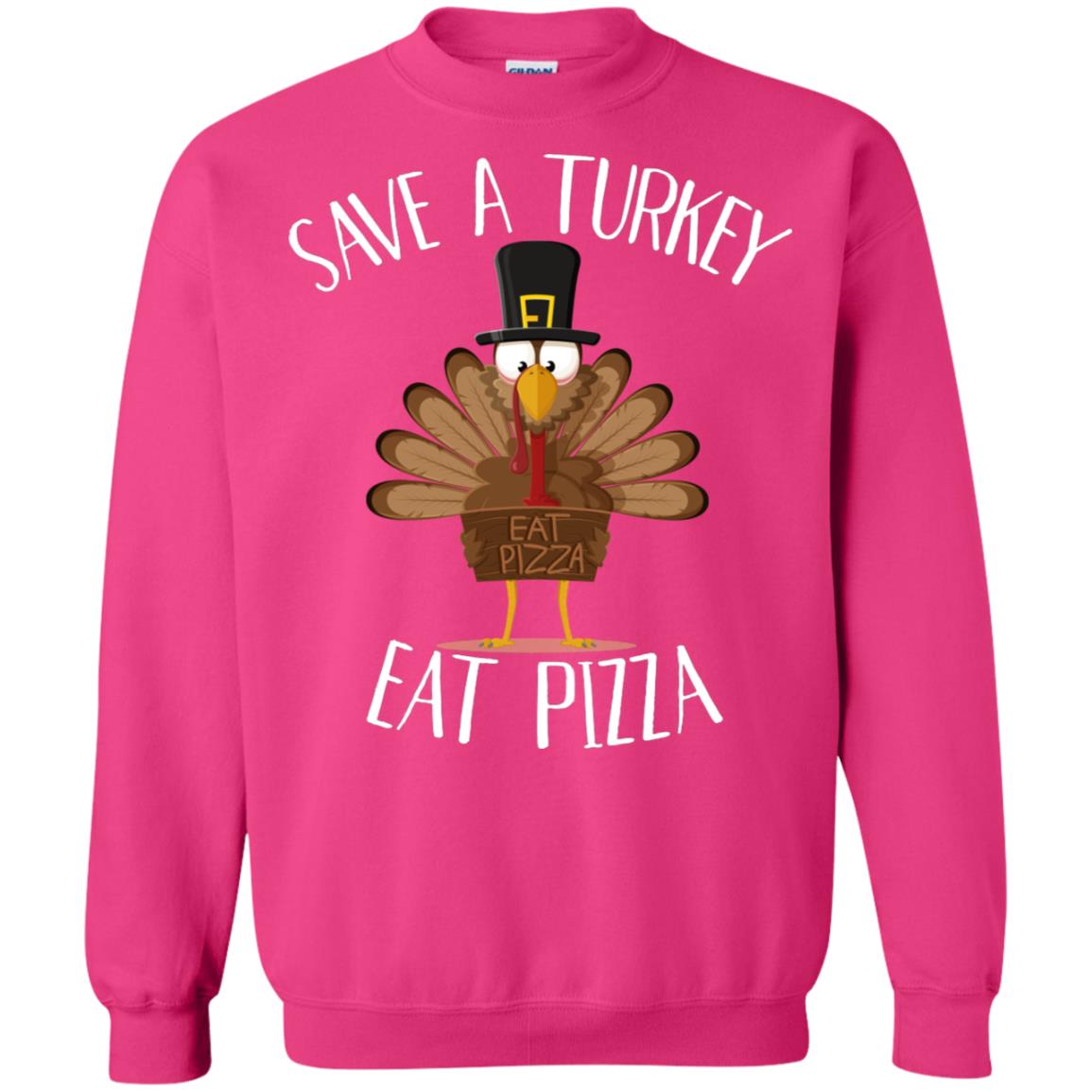 Save A Turkey Eat Pizza Thaksgiving Gift Shirt Heliconia