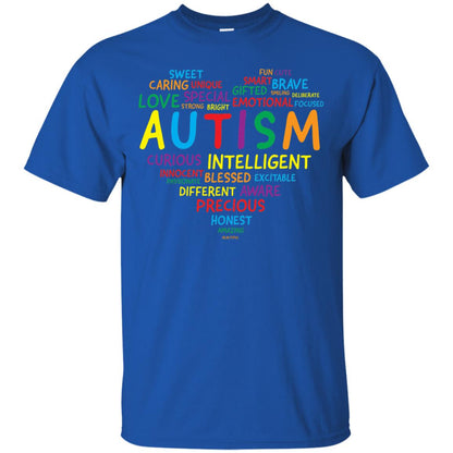 Autism Heart Autism Awareness T-shirt Royal