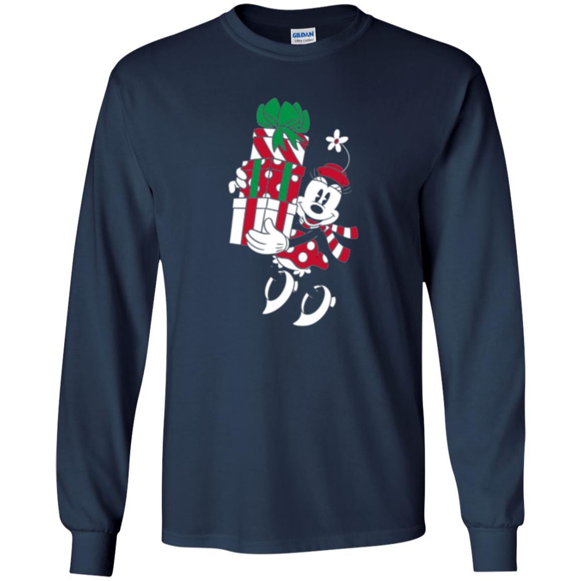 Christmas T-shirt Disney Minnie Mouse Christmas Gifts Navy