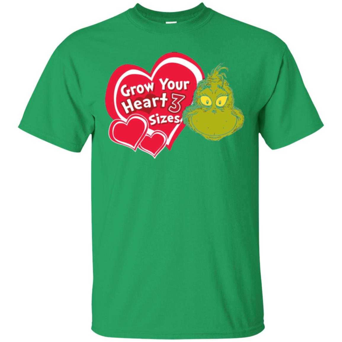 Dr. Seuss Grinch T-shirt Grow Your Heart 3 Sizes Irish Green