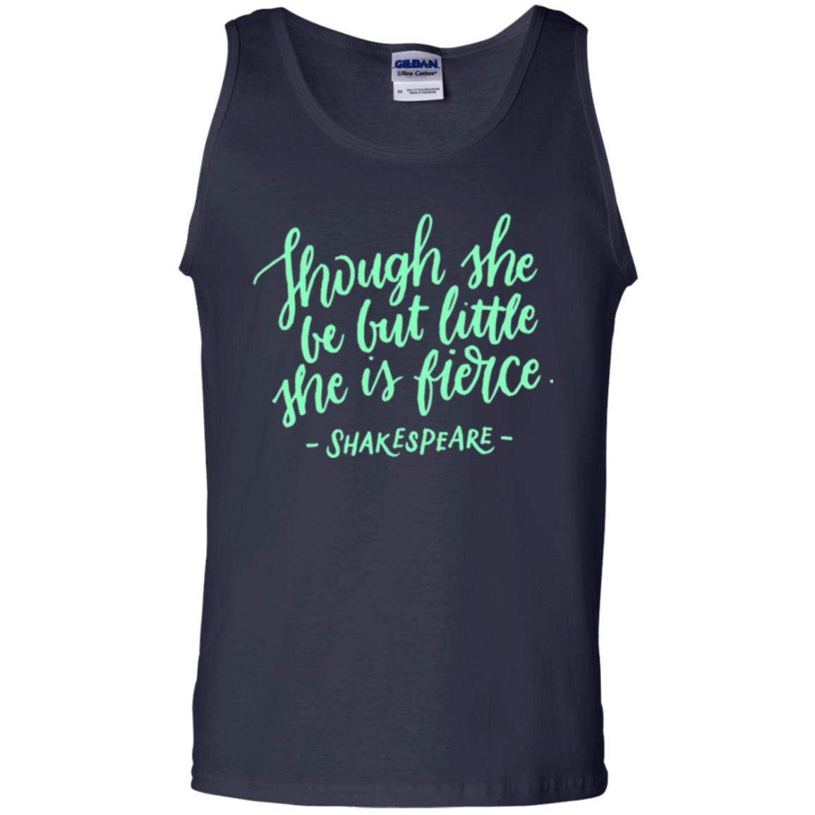Shakespeare T-shirt Though She Be But Little She Is Fierce Navy