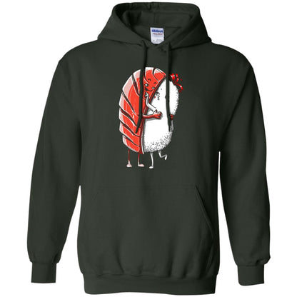 Sushi Lover T-shirt Salmon Sashimi Sushi Hug Love Forest Green