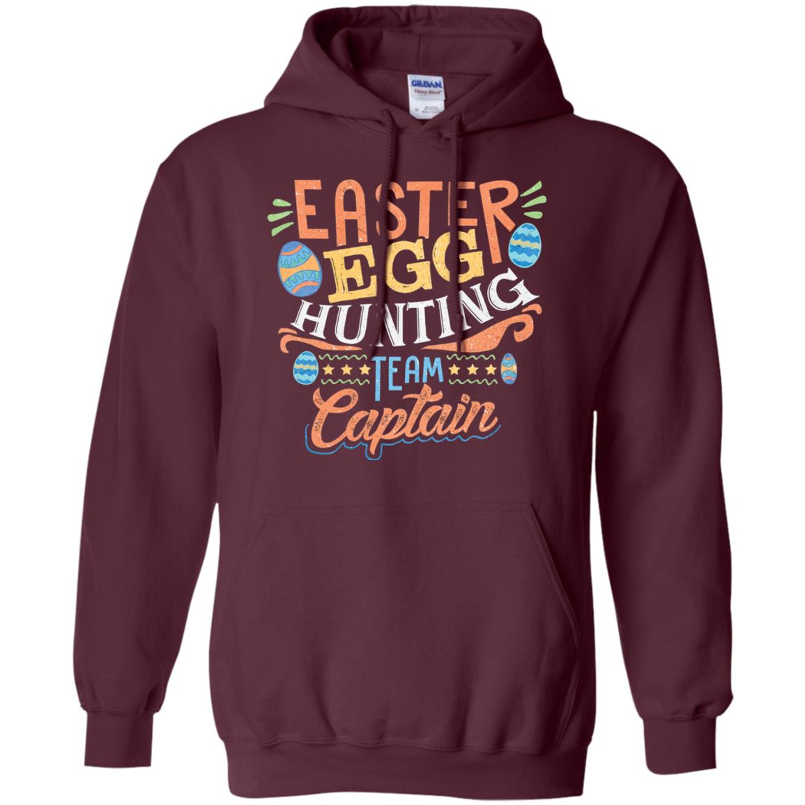 Easter Egg Hunting Team Captain Paschasunday Easter T-shirt Maroon
