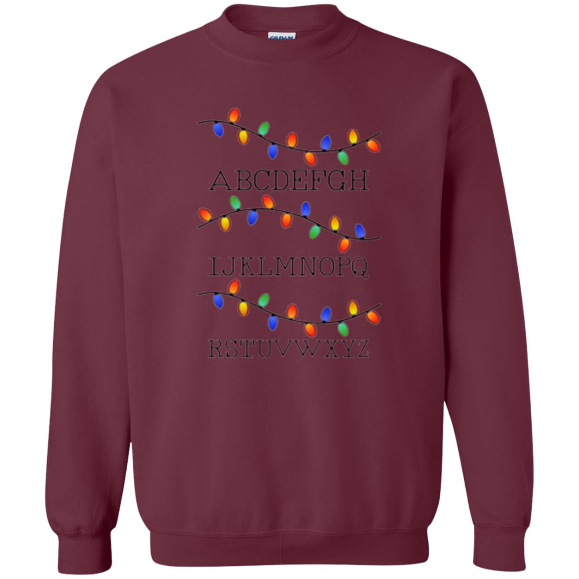 Christmas T-shirt Fairy Lights Maroon