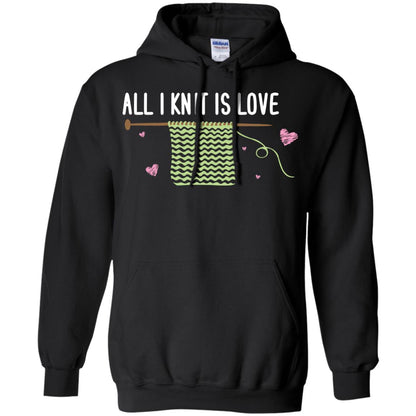 All I Knit Is Love Crocheting Lover Shirt Black