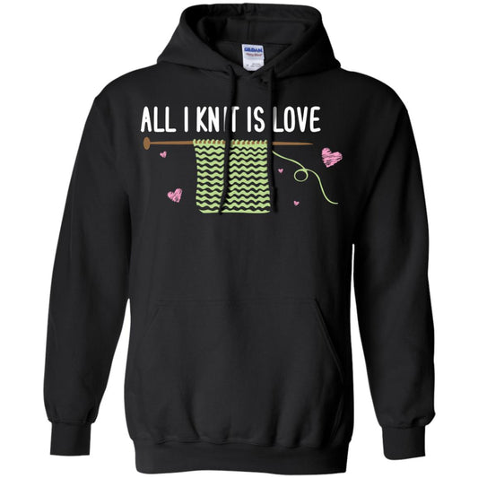 All I Knit Is Love Crocheting Lover Shirt Black