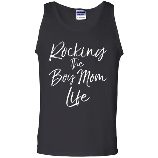 Mommy T-shirt Rocking The Boy Mom Life Black