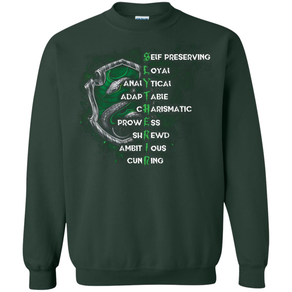 Slytherin House Harry Potter Fan ShirtG180 Gildan Crewneck Pullover Sweatshirt 8 oz.