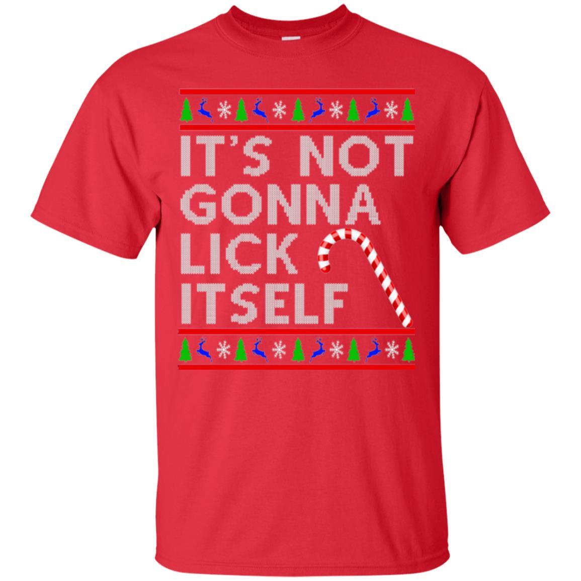 Christmas T-shirt It's Not Gonna Lick Itself Red