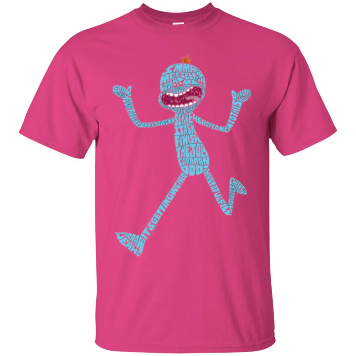 Cartoon T-shirt It_s Mr. Meeseeks Typography Heliconia