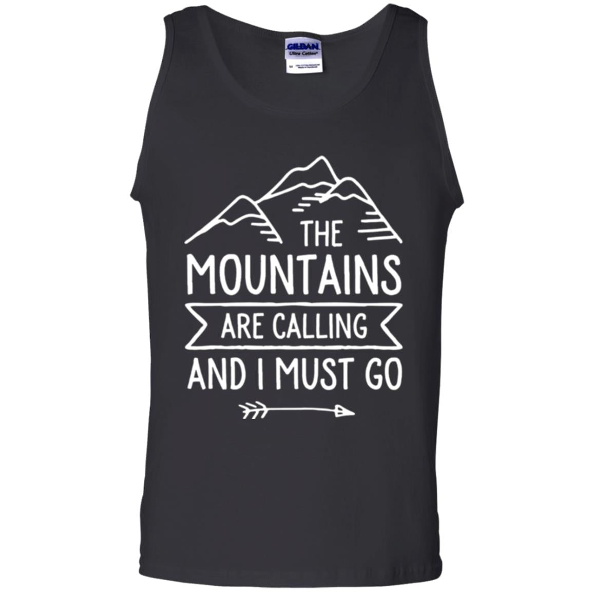 Climbing Mountain T-shirt The Mountains Are Calling And I Must Go Black