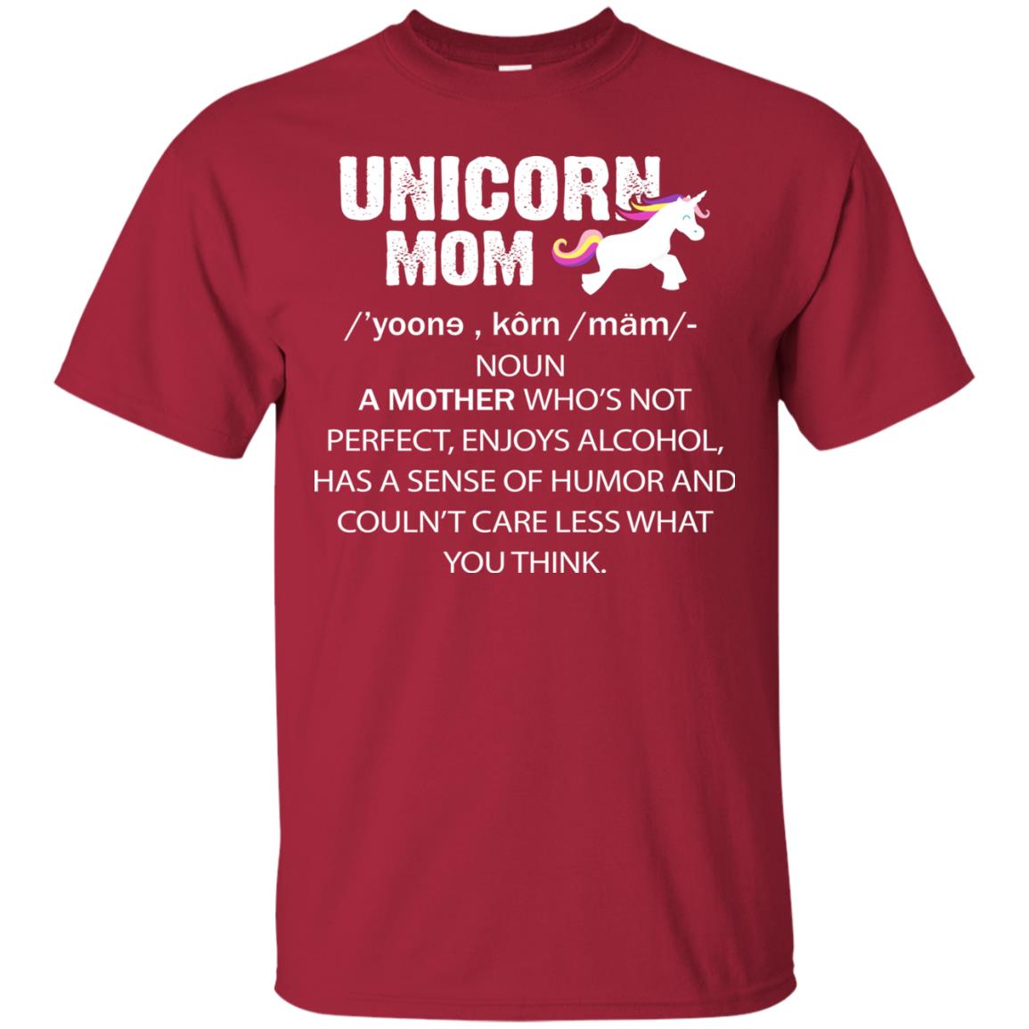 Unicorn Mom Shirt Cardinal