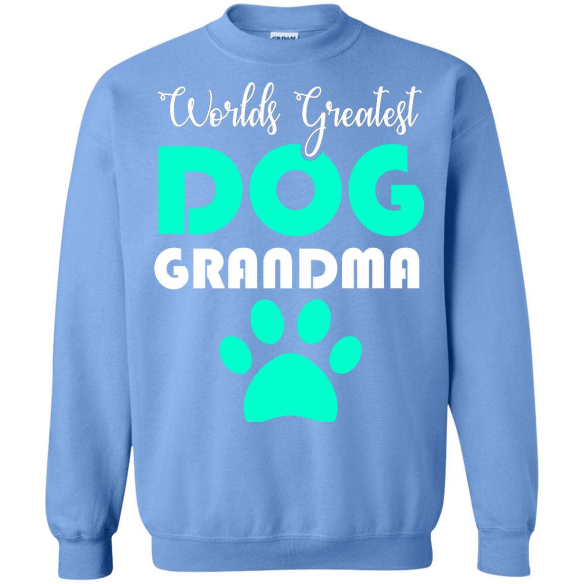 Worlds Greatest Dog Grandma Gift Shirt For Nana Carolina Blue