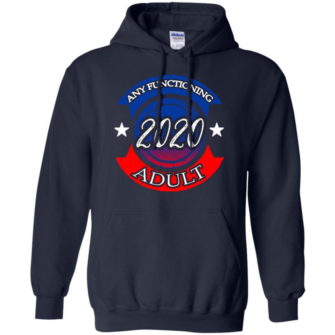 American Election Bumper T-shirt Any Functioning Adult 2020 Navy