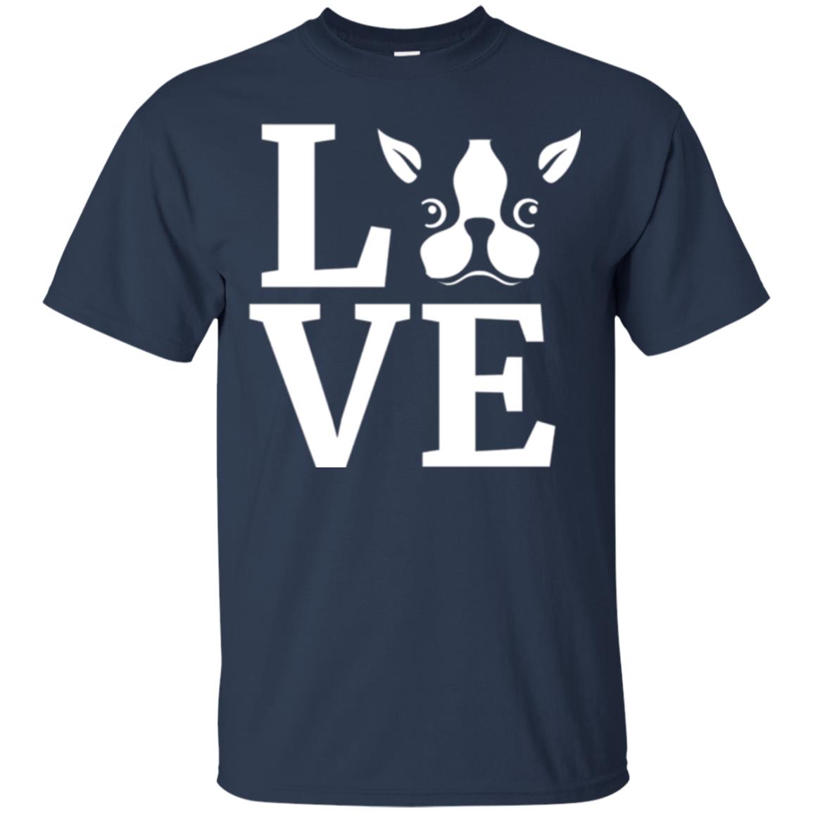 Dog Lovers T-shirt I Love My Boston Terrier Navy