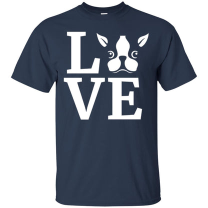 Dog Lovers T-shirt I Love My Boston Terrier Navy
