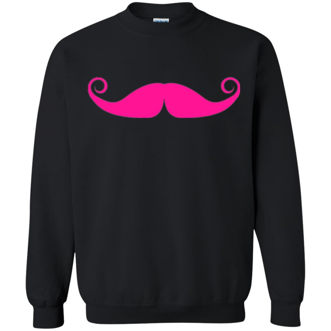 Pink Mustache T-shirt Funny Gift For Men Black