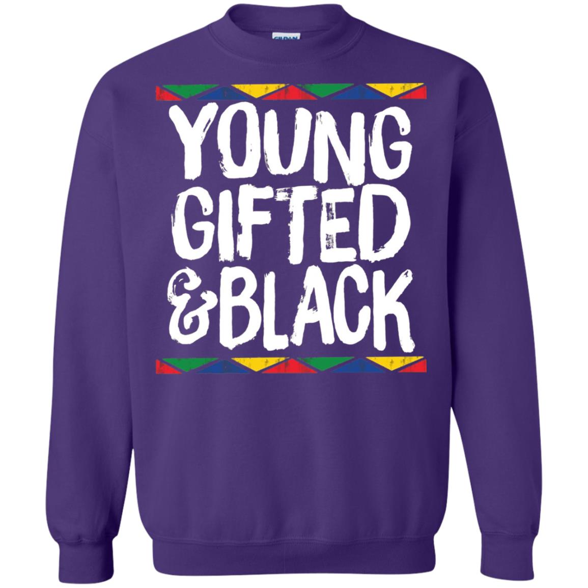 African Pride History Heritage T-shirt Young Gifted And Black Purple
