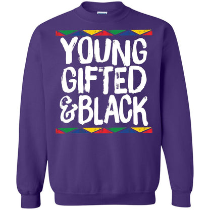 African Pride History Heritage T-shirt Young Gifted And Black Purple