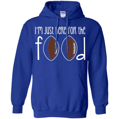 Football Lover T-shirt I_m Just Here For The Food Royal