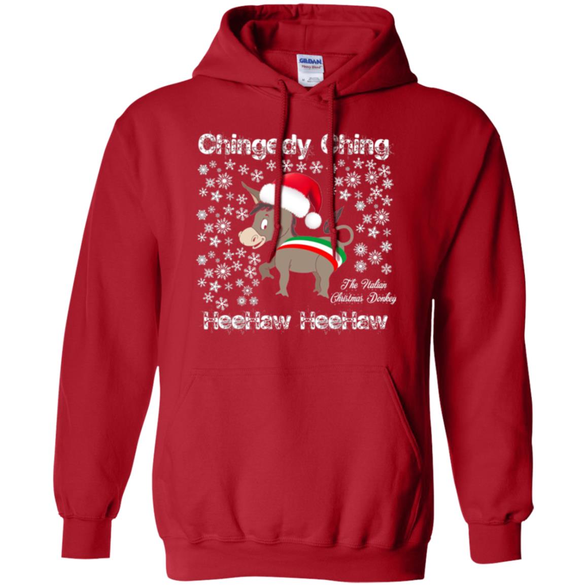 Christmas T-shirt The Italian Christmas Donkey Red