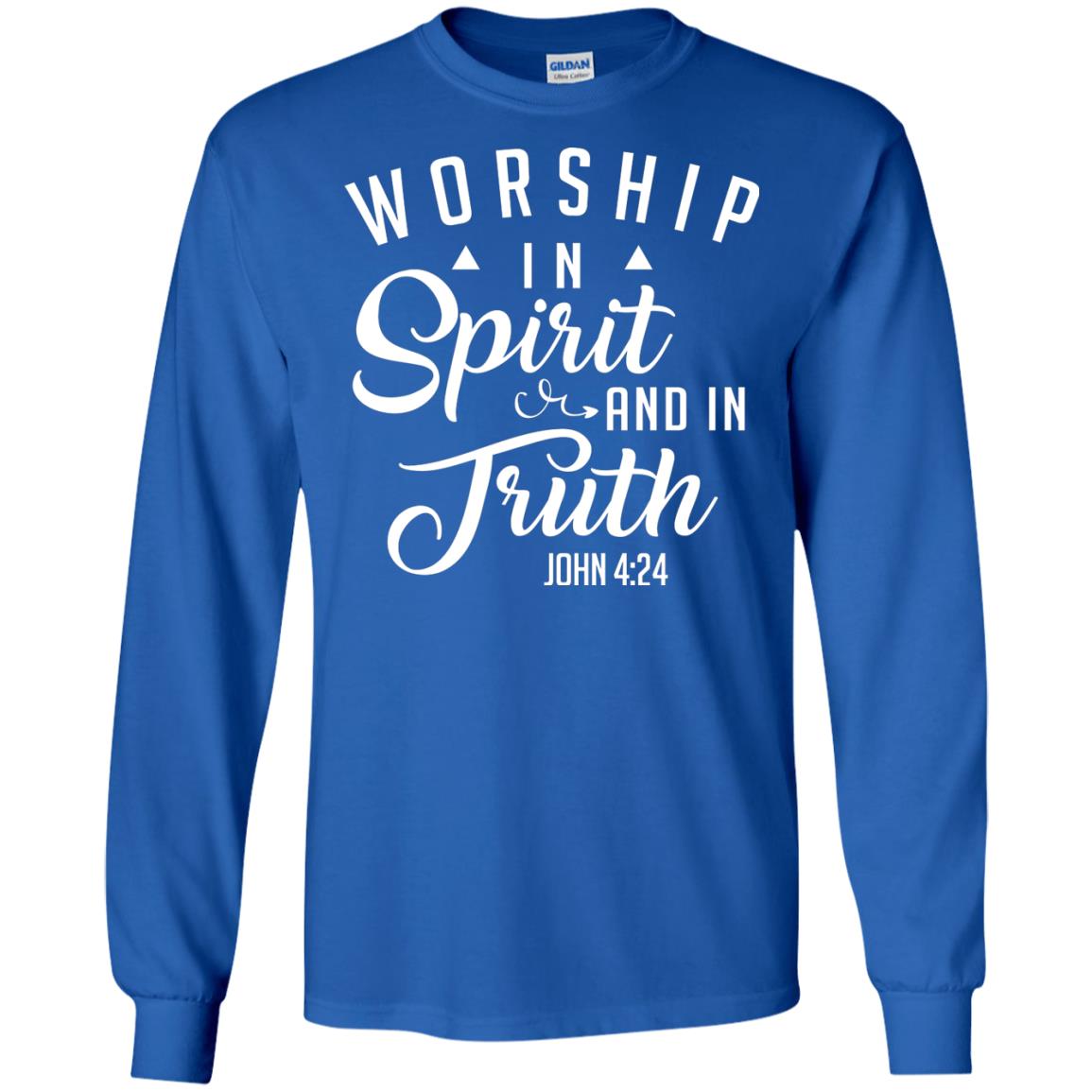 Christian T-shirt Worship In Spirit And In Truth Royal