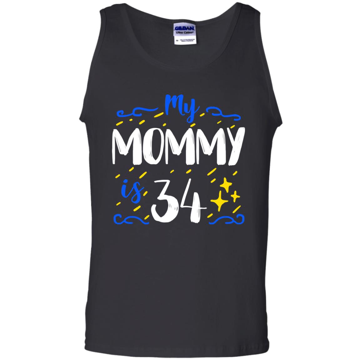 My Mommy Is 34 34th Birthday Mommy Shirt For Sons Or Daughters Black
