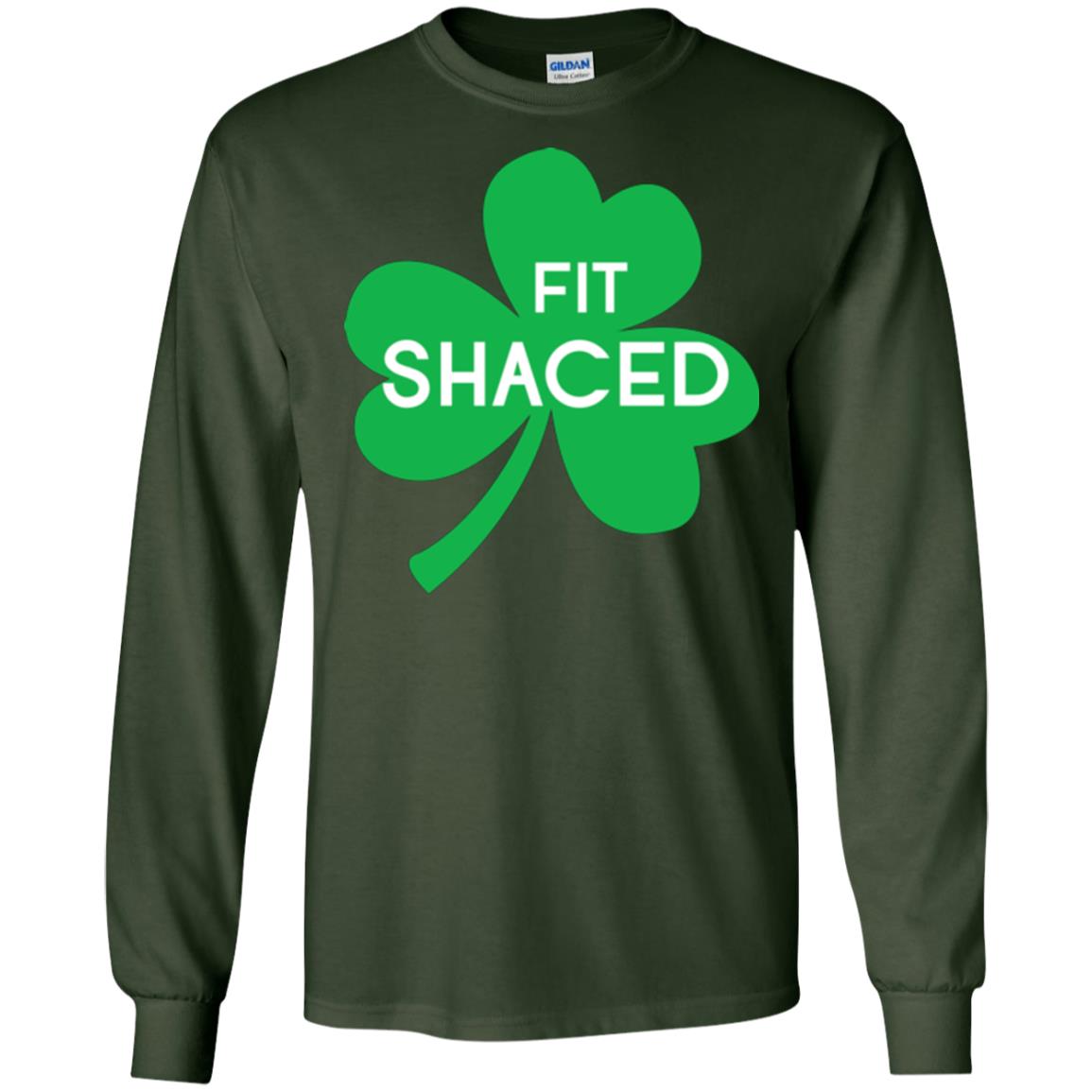 Saint Patrick's Day T-shirt Shamrocks Fit Shaced Forest Green