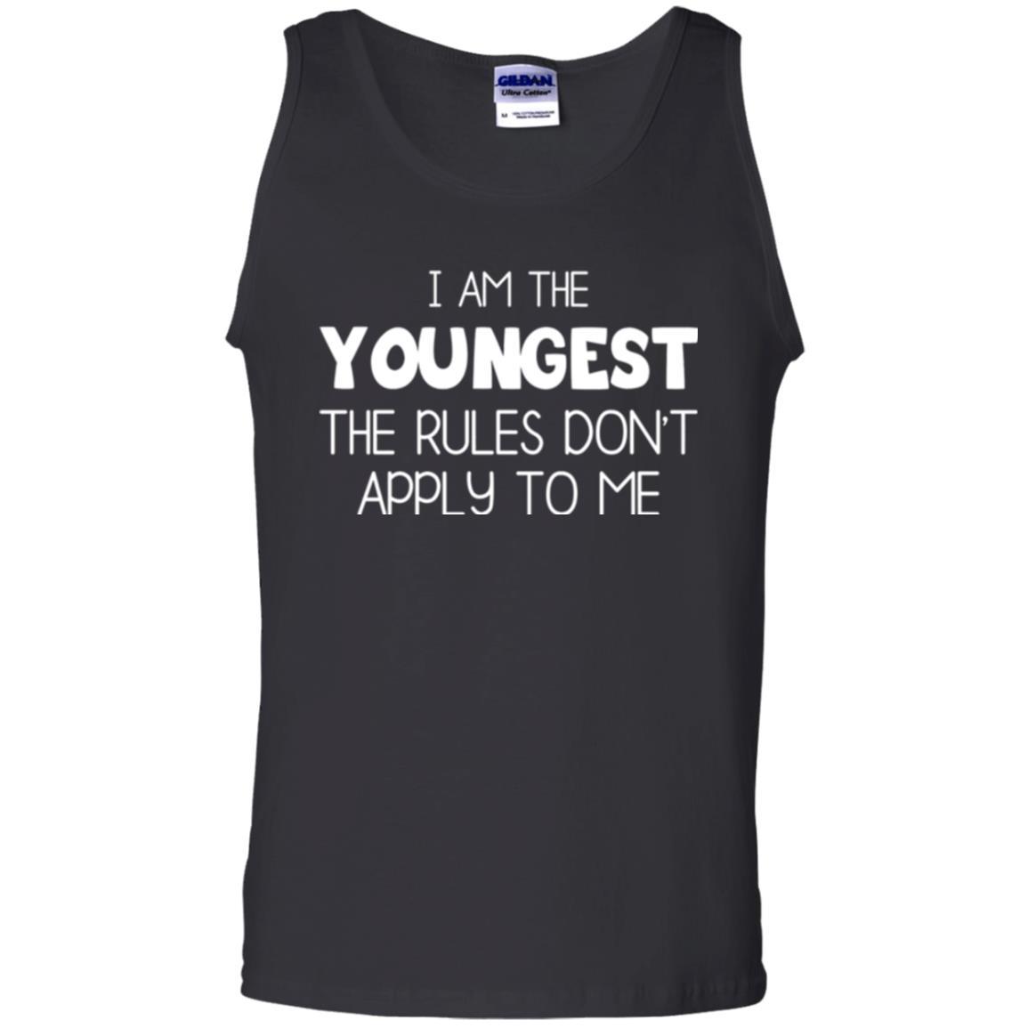 Family T-shirt I Am The Youngest The Rules Don't Apply To Me Black