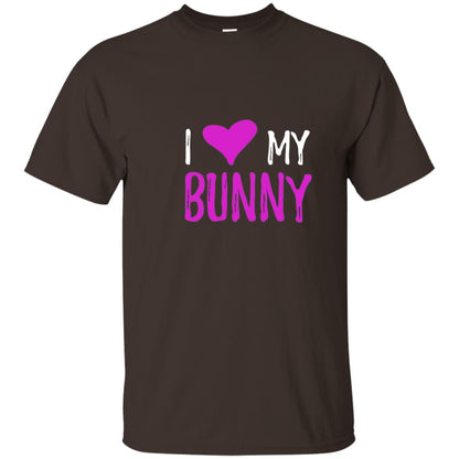 Bunny Rabbit Mom Shirt I Love My Bunny Dark Chocolate