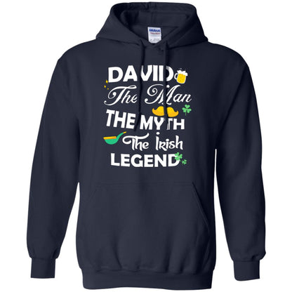 Saint David's Day T-shirt David The Man The Myth The Irish Legend Navy
