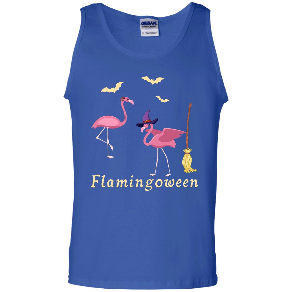 Flamingoween Flamingo Wicth Ride Stick Funny Quote On Haloween Gift Shirt Royal