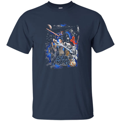 Film T-shirt Star Wars Last Jedi Classic Epic Film Poster Graphic Navy