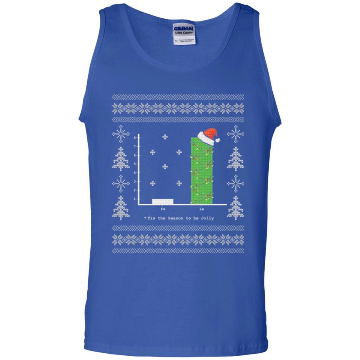 Christmas T-shirt Carol Bar Graph Royal