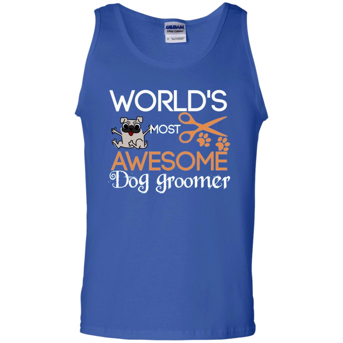 Dogs Lover Shirt World's Most Awesome Dog Groomer Royal