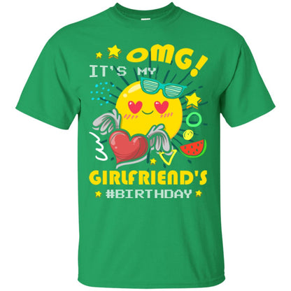 Boyfriend T-shirt Omg It's My Girlfriend's #birthday Irish Green