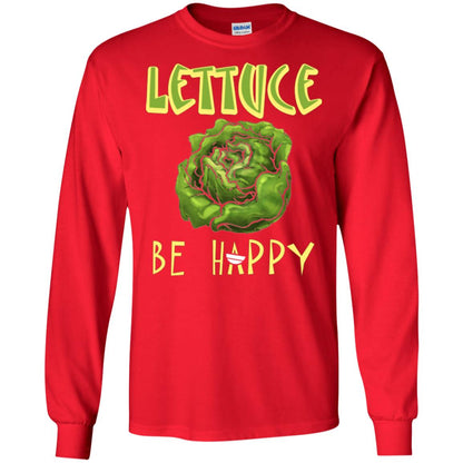 Lettuce Be Happy Lettuce Lover T-shirt Red