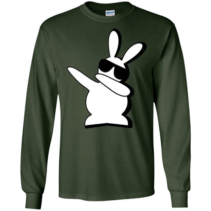 Dabbing Hip Hop Bunny Easter Shirt Forest Green
