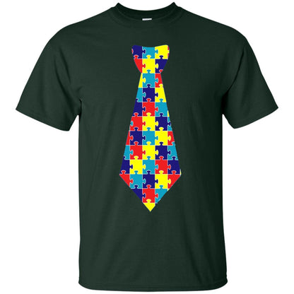 Autism Awareness T-shirt Puzzle Neck Tie 2018 Forest
