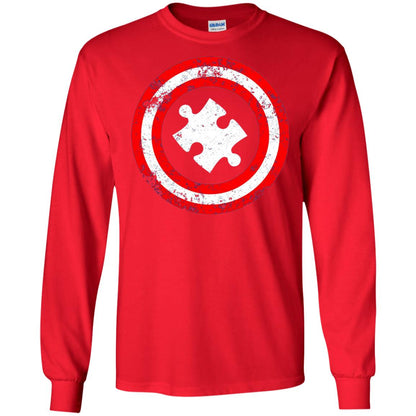 Captain Autism Superhero T-shirt Autism Awareness Red