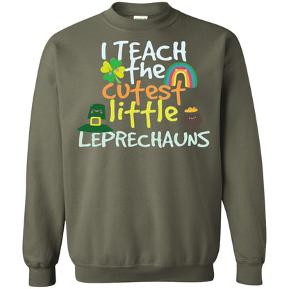 Cutest Little Leprechauns St. Patricks Day Teacher T-shirt Military Green