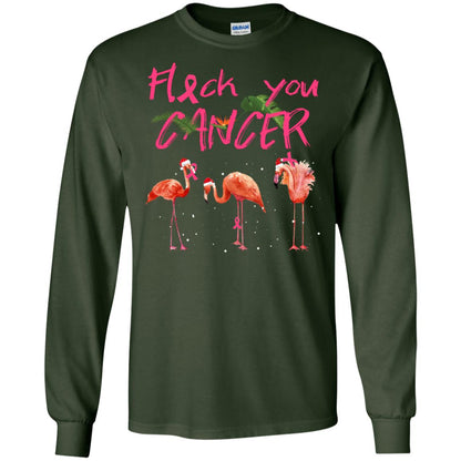 Flock You Cancer Breast Cancer Awareness Gift Shirt Forest Green