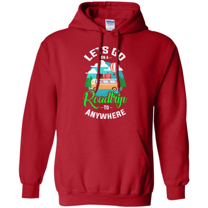 Camping T-shirt Lets Go On A Roadtrip To Anywhere Red