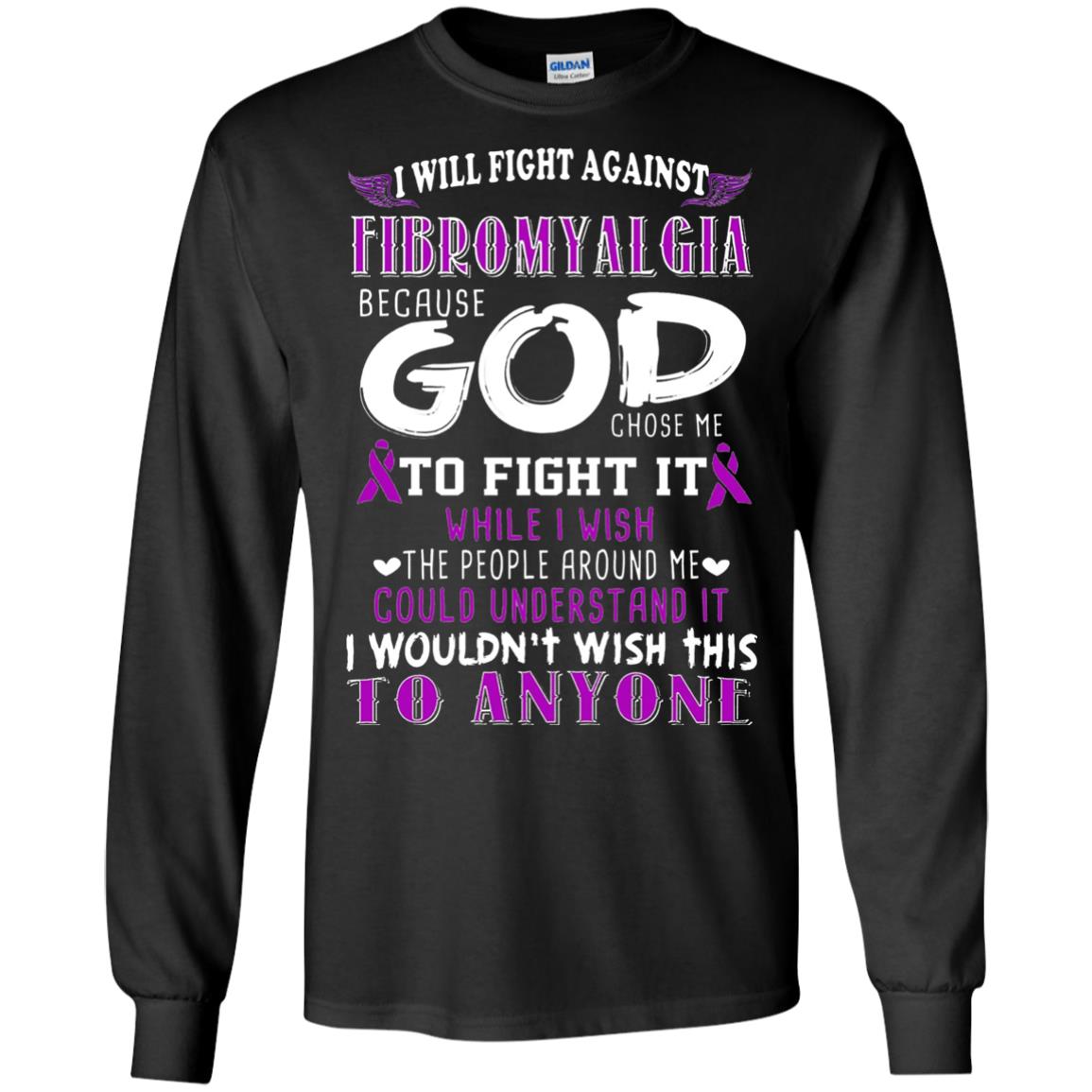 Fibromyalgia Awareness Shirt I Will Fight Against Fibromyalgia Black