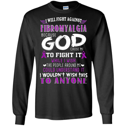 Fibromyalgia Awareness Shirt I Will Fight Against Fibromyalgia Black
