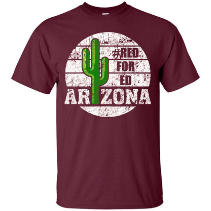 Vintage Red For Ed Arizona Cactus Lover Shirt Maroon
