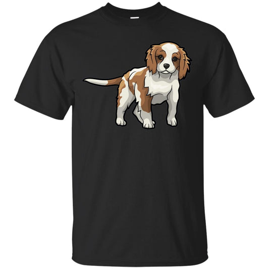 Cute Blenheim Cavalier King Charles Spaniel T-shirt Black